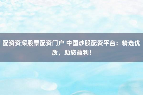配资资深股票配资门户 中国炒股配资平台：精选优质，助您盈利！